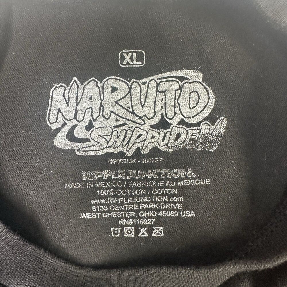 RARE Naruto 2022 New York Comic Con Exclusive Anime Graphic T-Shirt Black XL - Picture 4 of 7